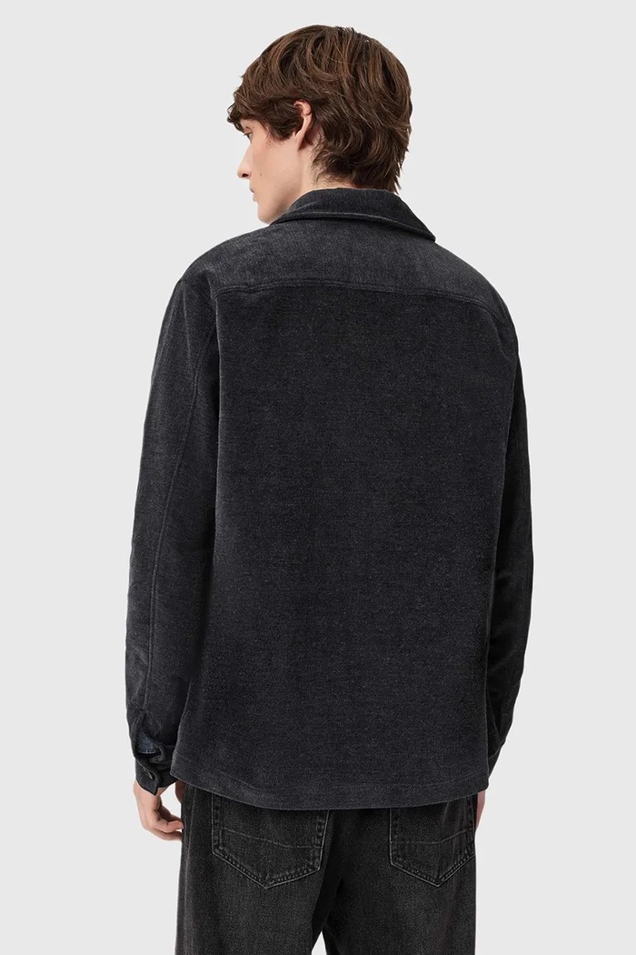AllSaints camicia HAWKER M017SD nero SS26