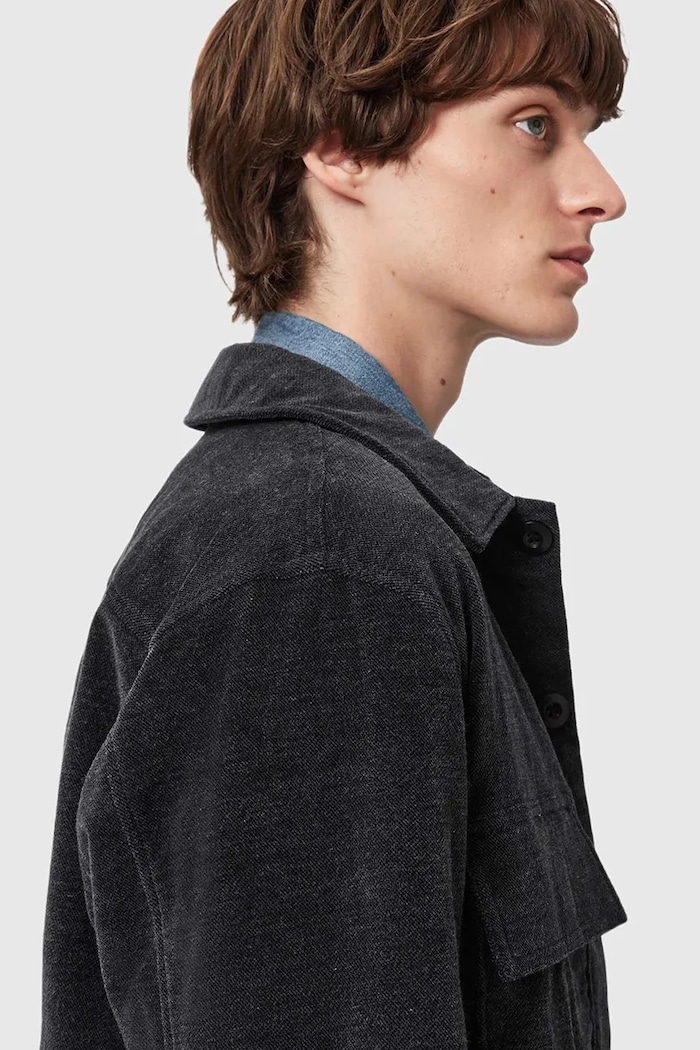 AllSaints camicia HAWKER nero M017SD