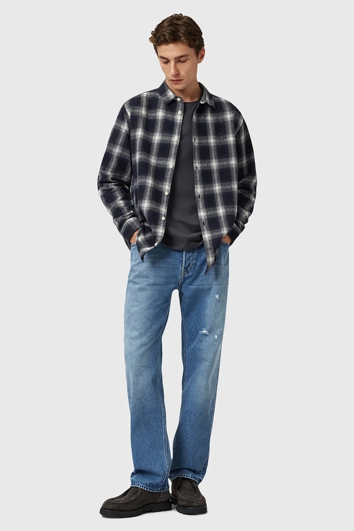 Памучна риза AllSaints HAVEN M051SD
