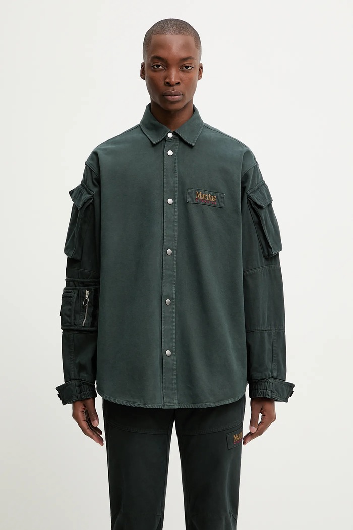 Martine Rose Denim shirt Utility green 475WP22414