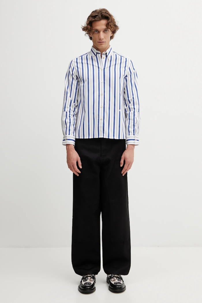 Памучна риза Wales Bonner Daylight Shirt WA25SH04.CO06.401 бял