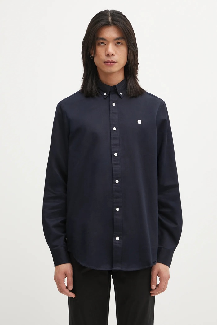 Carhartt WIP cotton shirt L/S Madison Shirt cotton navy I023339.0COXX