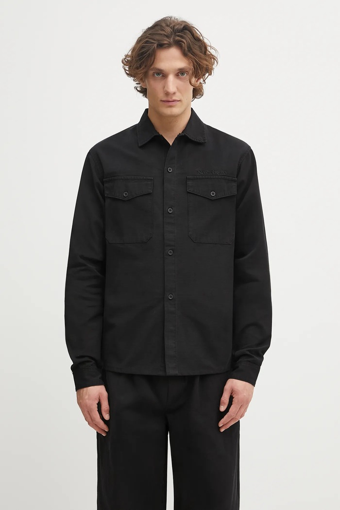 No Problemo pamut ing Mini Problemo Work Shirt pamut fekete NP4011504