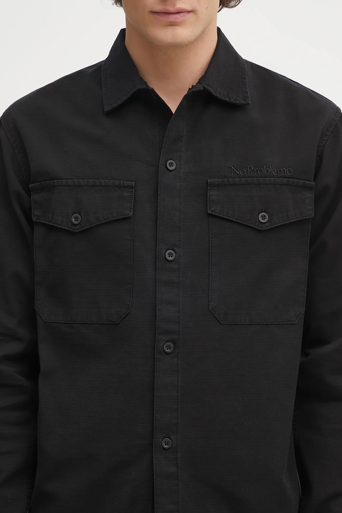 No Problemo pamut ing Mini Problemo Work Shirt fekete NP4011504