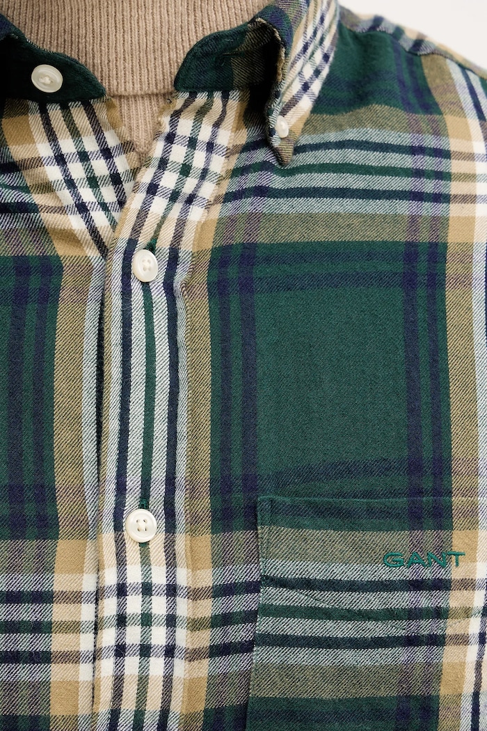 Памучна риза Gant зелен 3250243
