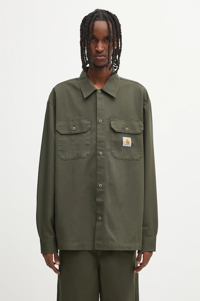 Carhartt WIP Košile Carhartt WIP L/S Craft zelená I033814.63XX