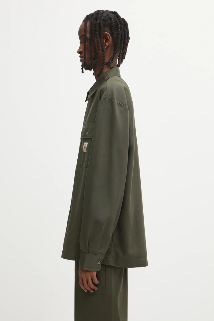 Carhartt WIP Košile Carhartt WIP L/S Craft I033814.63XX zelená AW25
