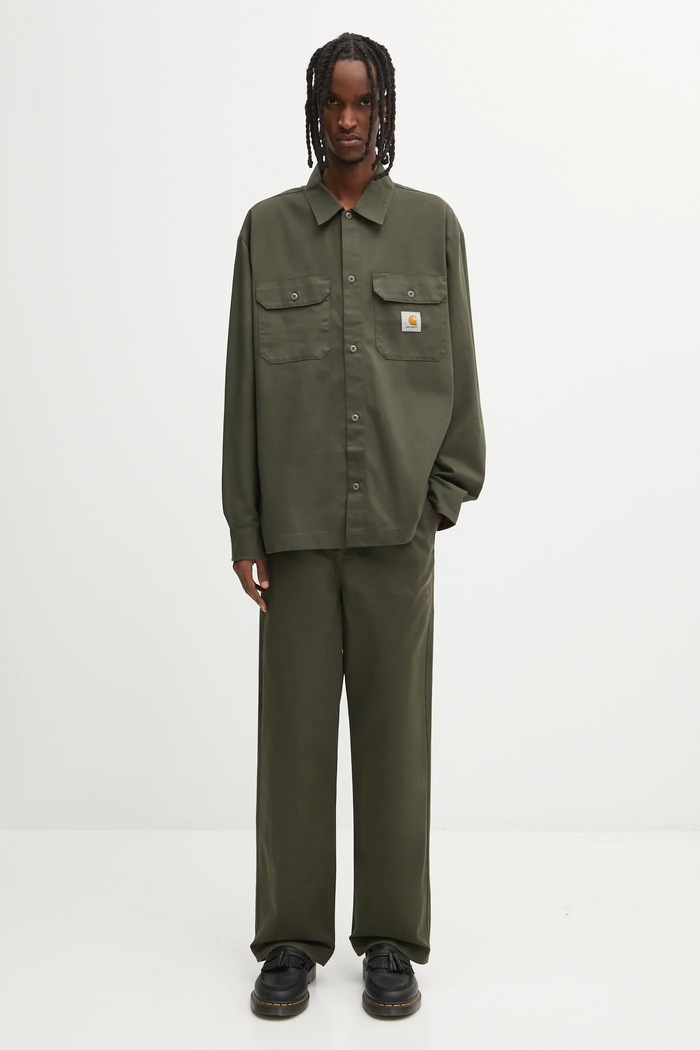 Košile Carhartt WIP L/S Craft Carhartt WIP zelená I033814.63XX