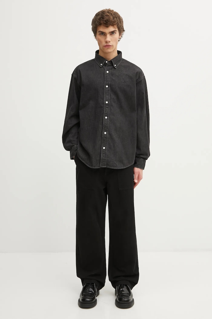 Carhartt WIP cămașă jeans L/S Lucas negru I034525.8906