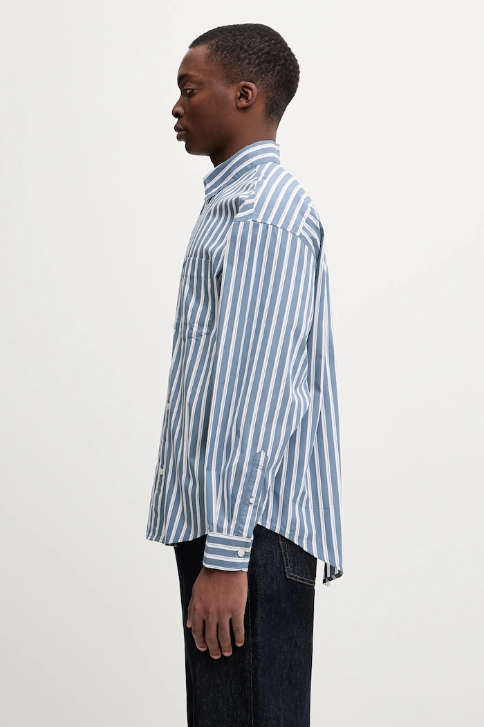 Carhartt WIP cotton shirt L/S Malden I035334.3CYXX gray AW25