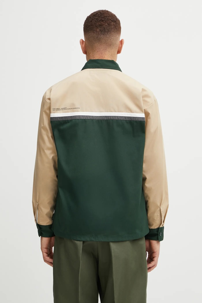 Clothing NEIGHBORHOOD shirt CLASSIC WORK BICOLOR 252TSNH.SHM02 green