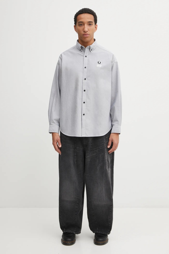 Бавовняна сорочка AAPE Now AAPSTM8540XXP чорний