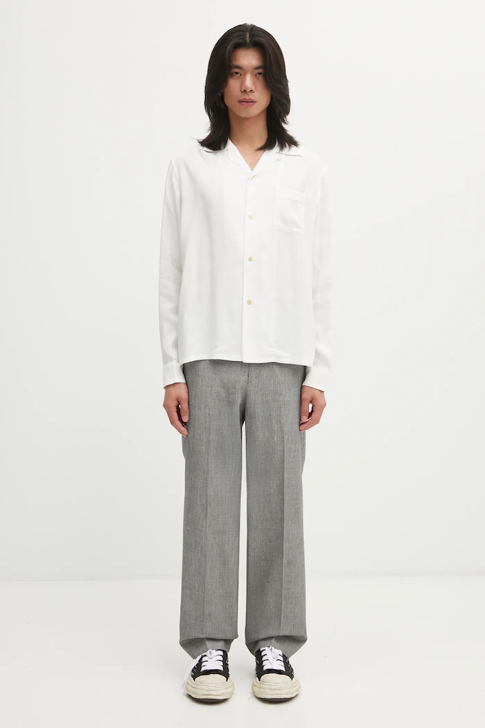 Visvim koszula KEESEY SHIRT L.S 125205011006 biały
