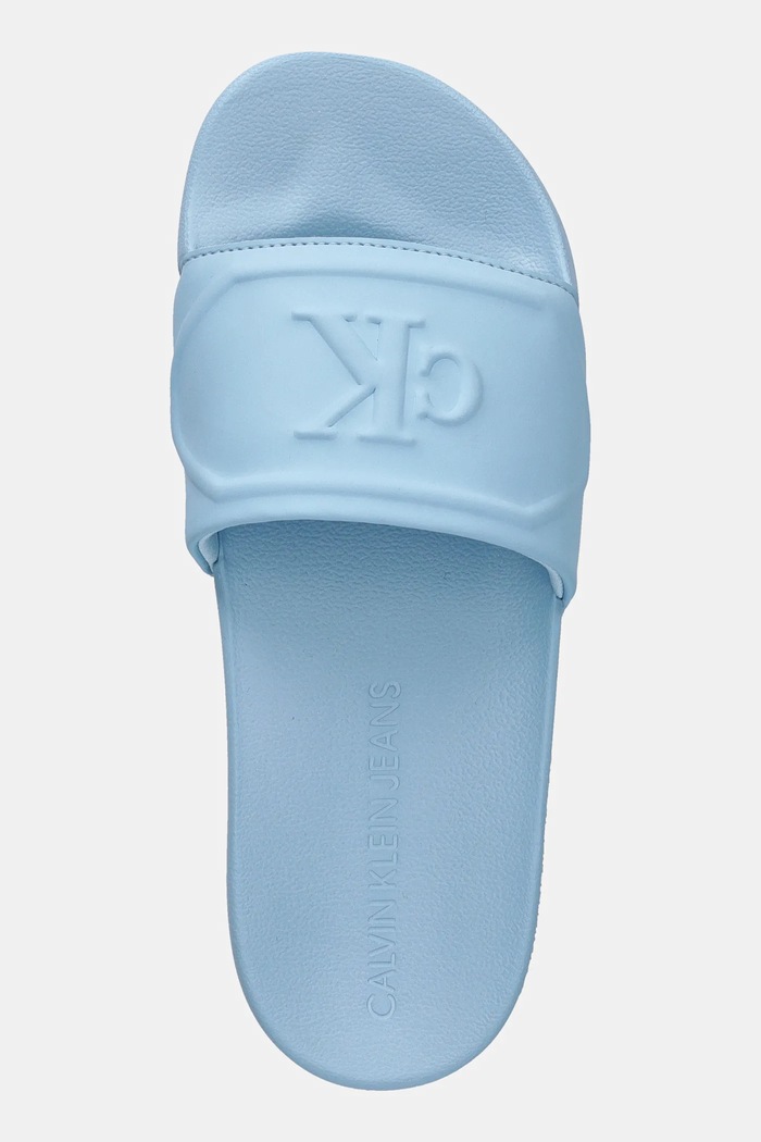Natikače Calvin Klein Jeans SLIDE PU HF MG plava YW0YW01879