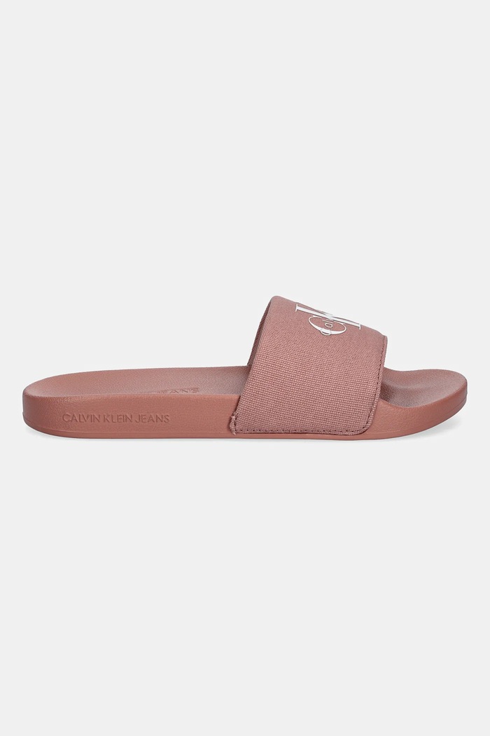 Pantofle Calvin Klein Jeans SLIDE MONOGRAM WN LOGO CK YW0YW01967 růžová AW25