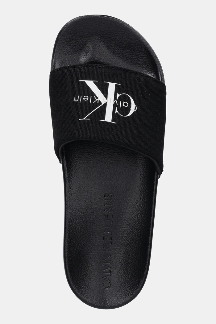 Παντόφλες Calvin Klein Jeans SLIDE MONOGRAM WN LOGO CK μαύρο YW0YW01967