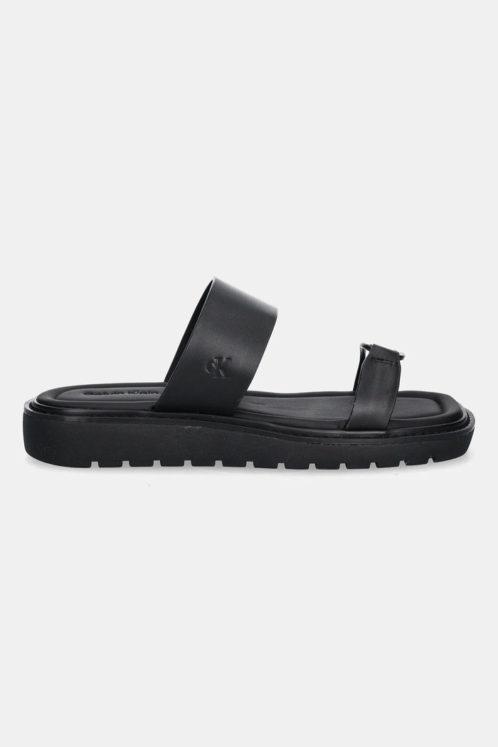 Kožené pantofle Calvin Klein Jeans ROPE SANDAL SOFT LTH MG YW0YW01864 černá AW25