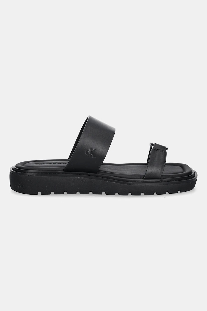Kožené pantofle Calvin Klein Jeans ROPE SANDAL SOFT LTH MG YW0YW01864 černá AW25