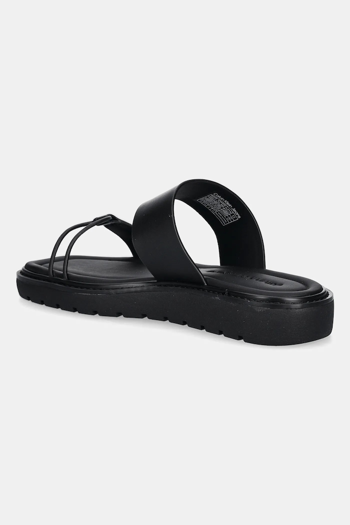 Boty Kožené pantofle Calvin Klein Jeans ROPE SANDAL SOFT LTH MG YW0YW01864 černá