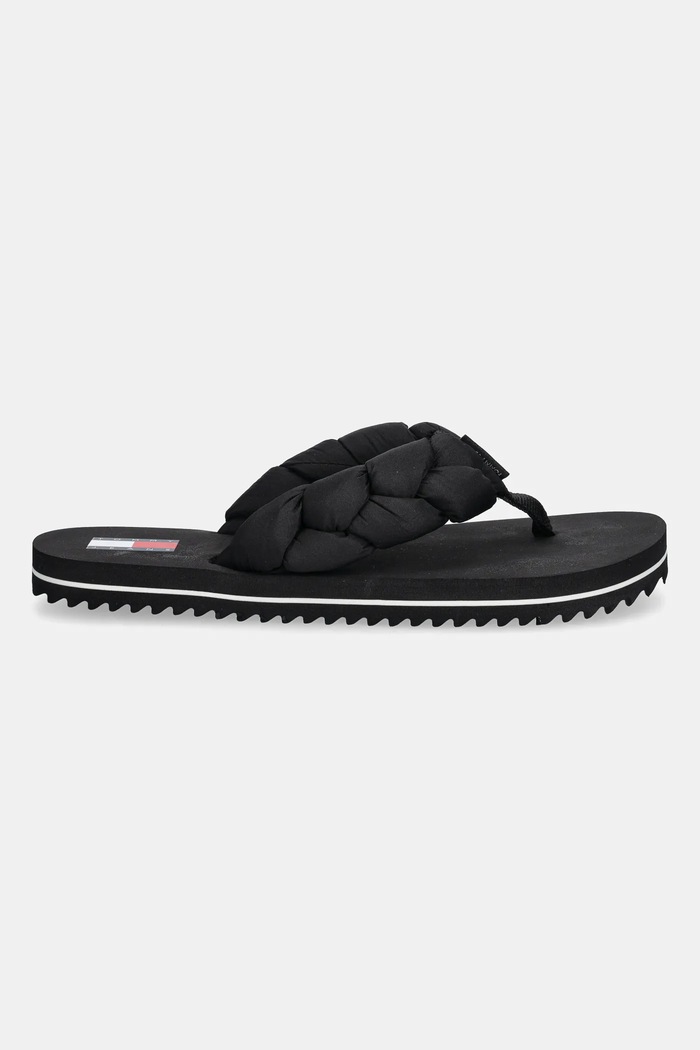Tommy Jeans japonki damskie BRAIDED THONG BEACH SANDAL EN0EN02877 czarny SS26
