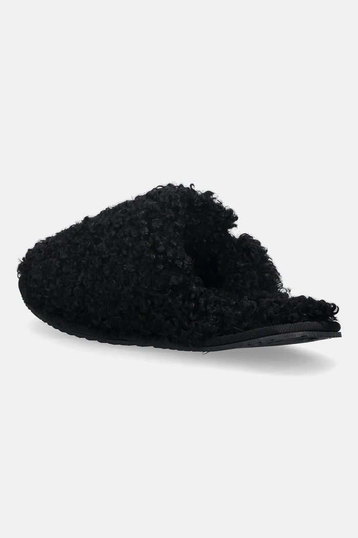 Boty Pantofle Calvin Klein CLOSE SLIPPER FUR YW0YW01975 černá