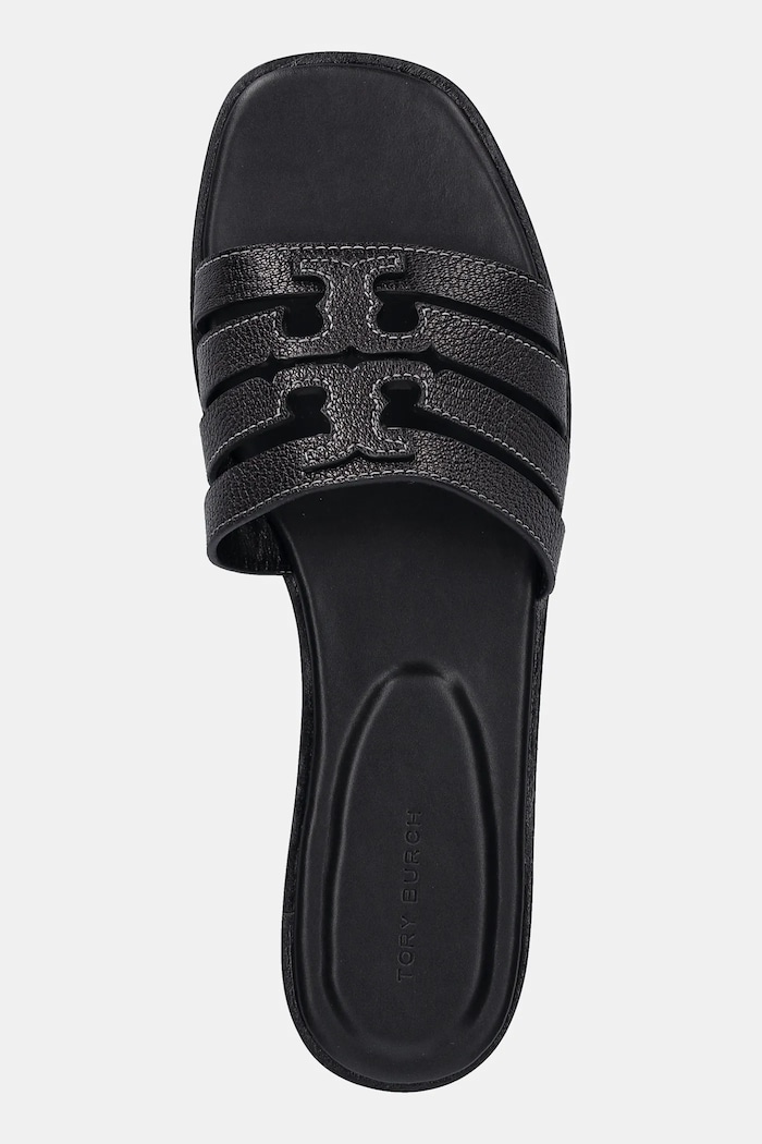 Kožené pantofle Tory Burch Ines Cage Slide černá 158616.006