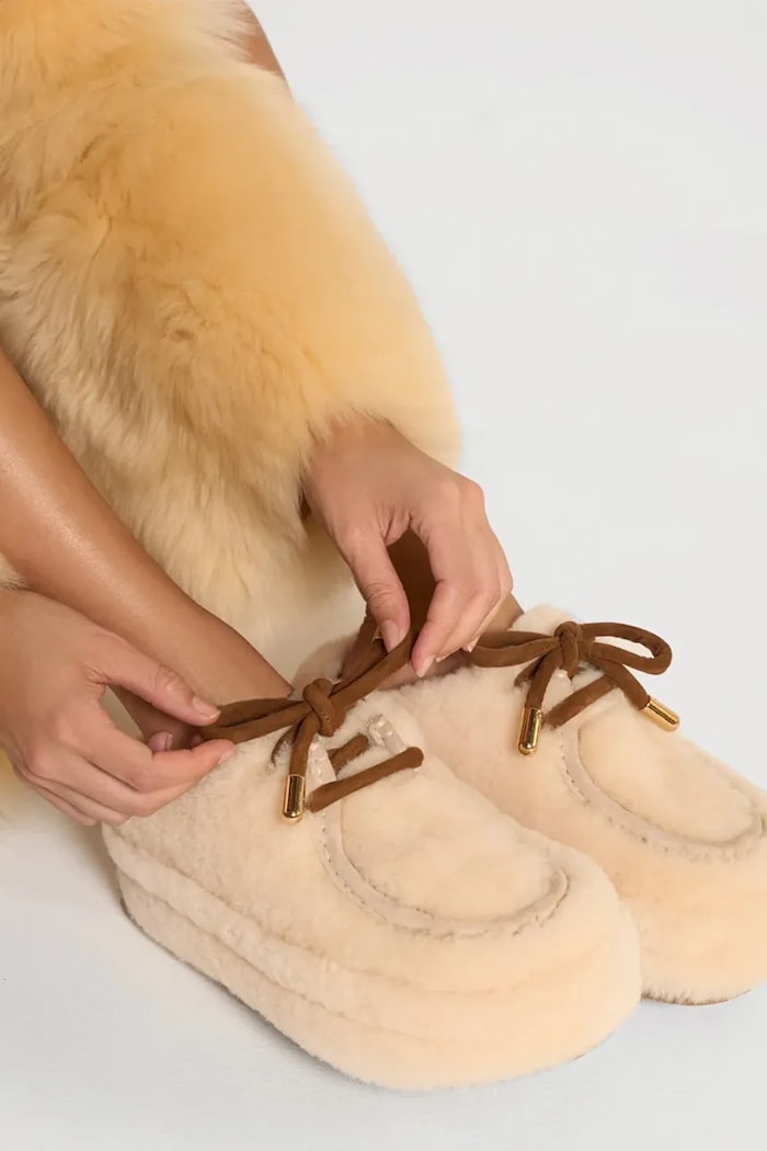 Kućne papuče Naked Wolfe Blizzard Blizzard.Sand bež