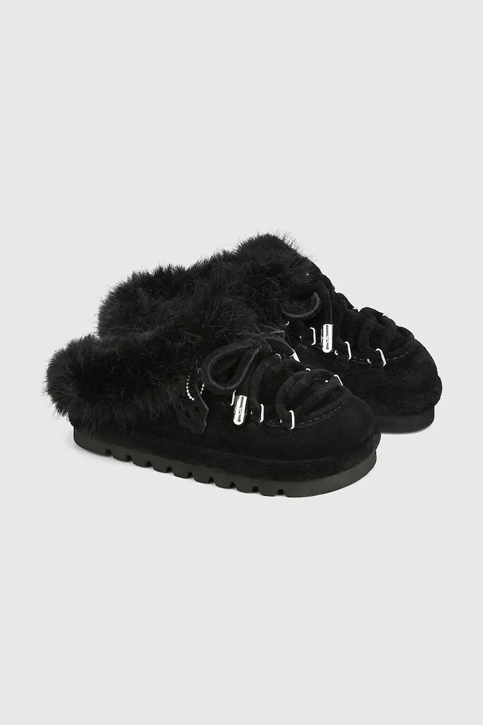 Παντόφλες σουέτ Naked Wolfe Harlow Harlow.Black μαύρο AW25