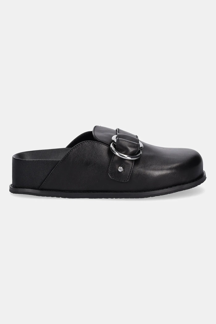 MICHAEL Michael Kors klapki skórzane Jaden 40T5JDFP1L.001 czarny AW25