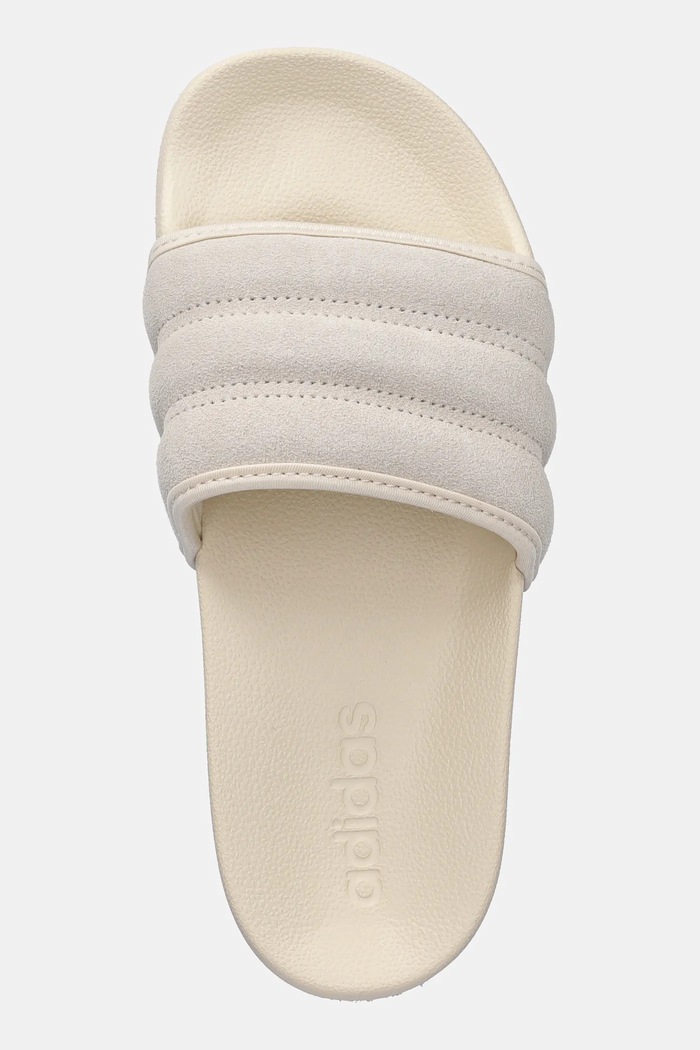 Semišové pantofle adidas Adilette Noshower béžová JP5191