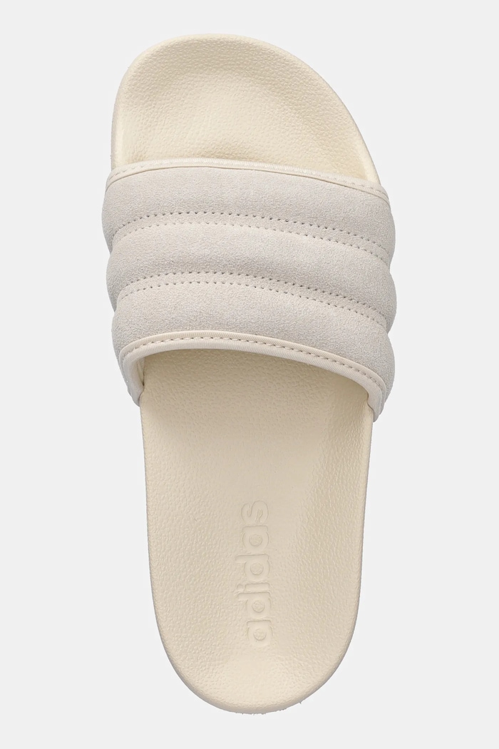 Semišové pantofle adidas Adilette Noshower béžová JP5191