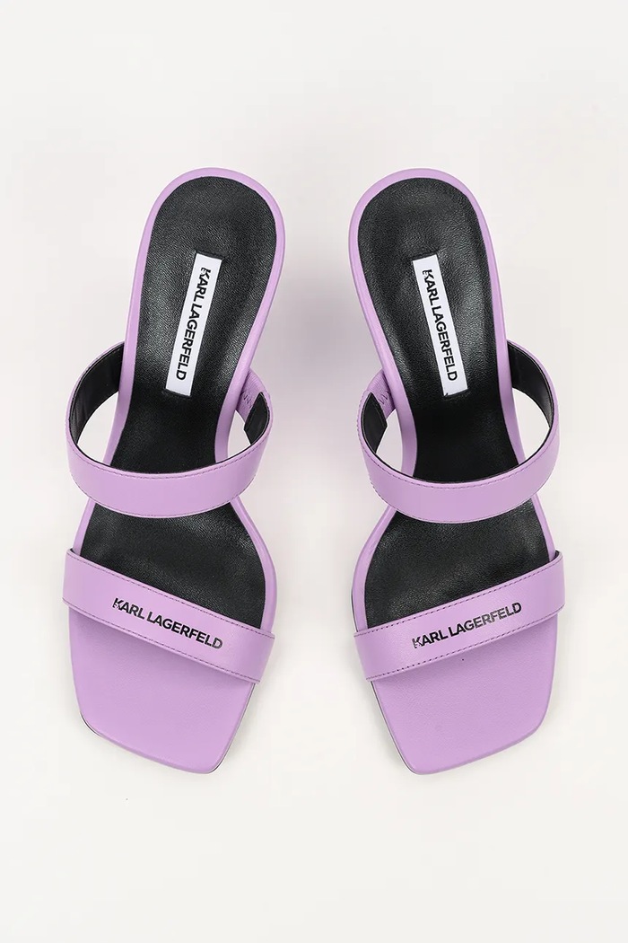 Karl Lagerfeld ciabatte slide in pelle WAVERLY violetto KL34611.0LV