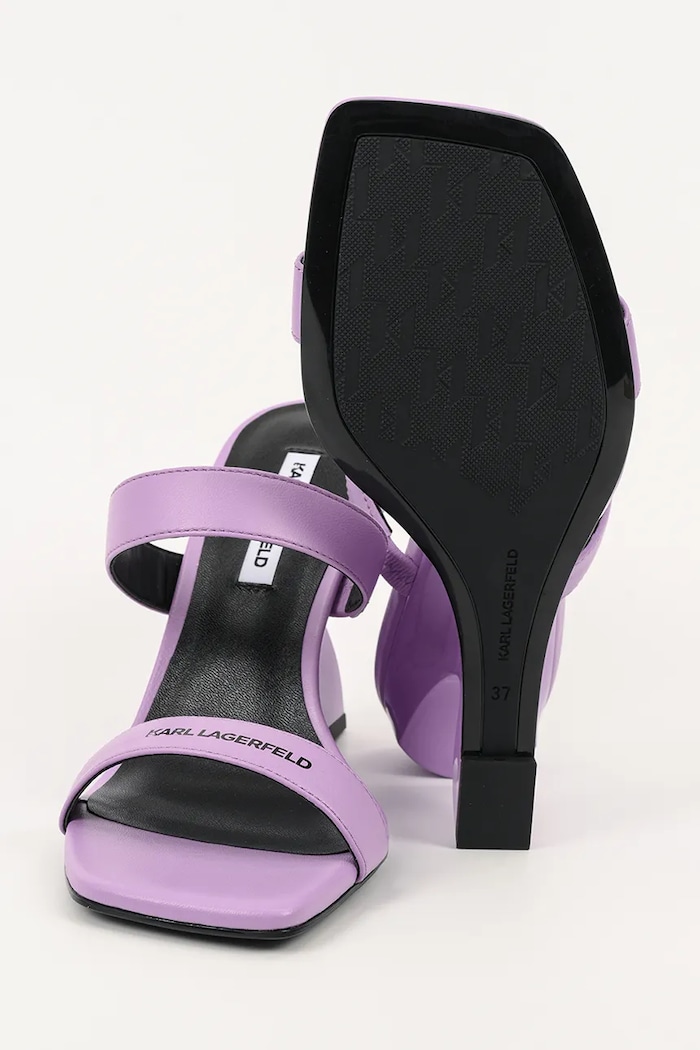 Karl Lagerfeld ciabatte slide in pelle WAVERLY KL34611.0LV violetto
