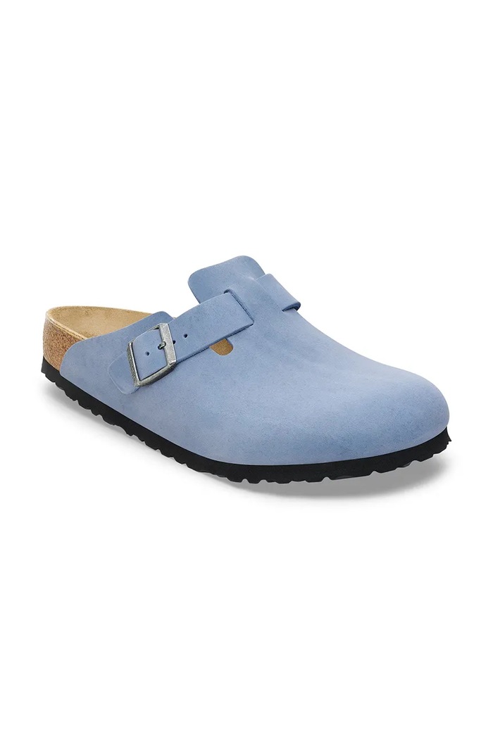 Birkenstock Papuci din piele Boston 1028239 albastru AW25