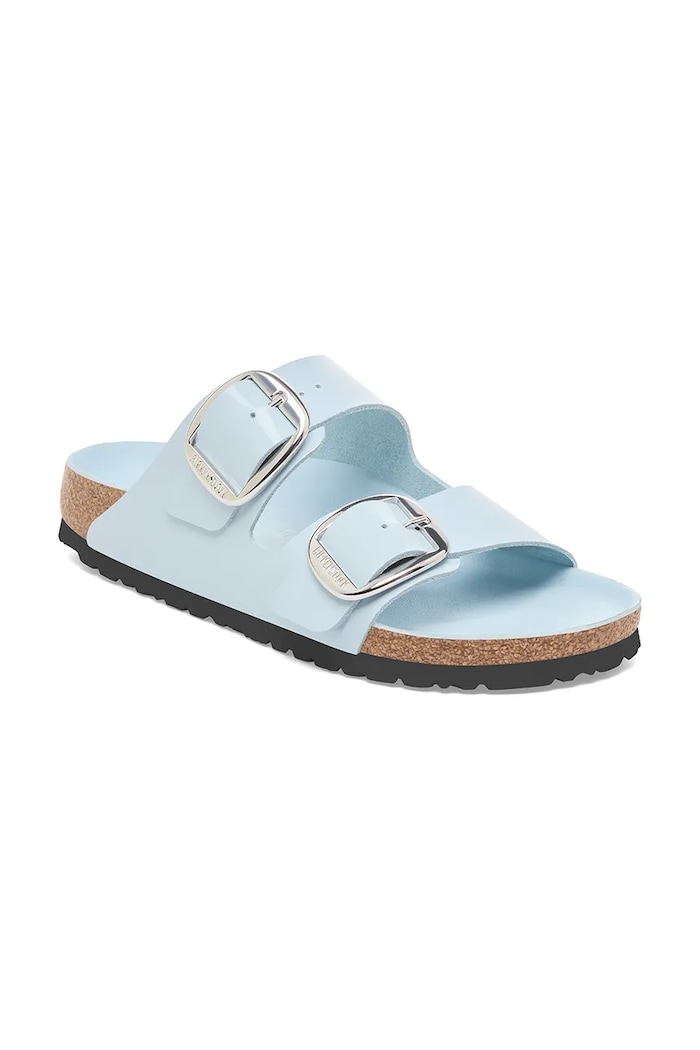 Birkenstock șlapi de piele Arizona Big Buckle 1030327 albastru AW25