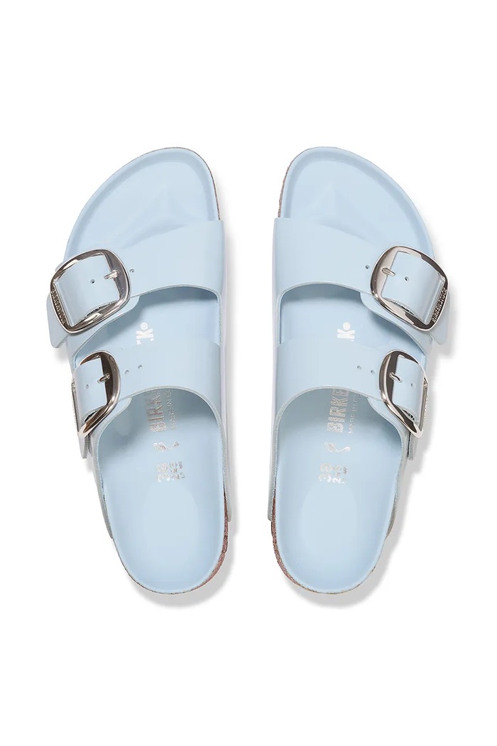 Încălțăminte Birkenstock șlapi de piele Arizona Big Buckle 1030327 albastru