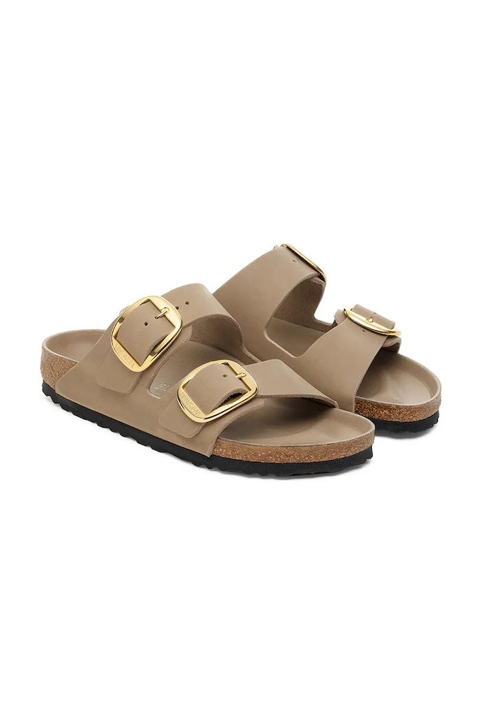 Obutev Usnjeni natikači Birkenstock Boston Big Buckle 1030395 bež