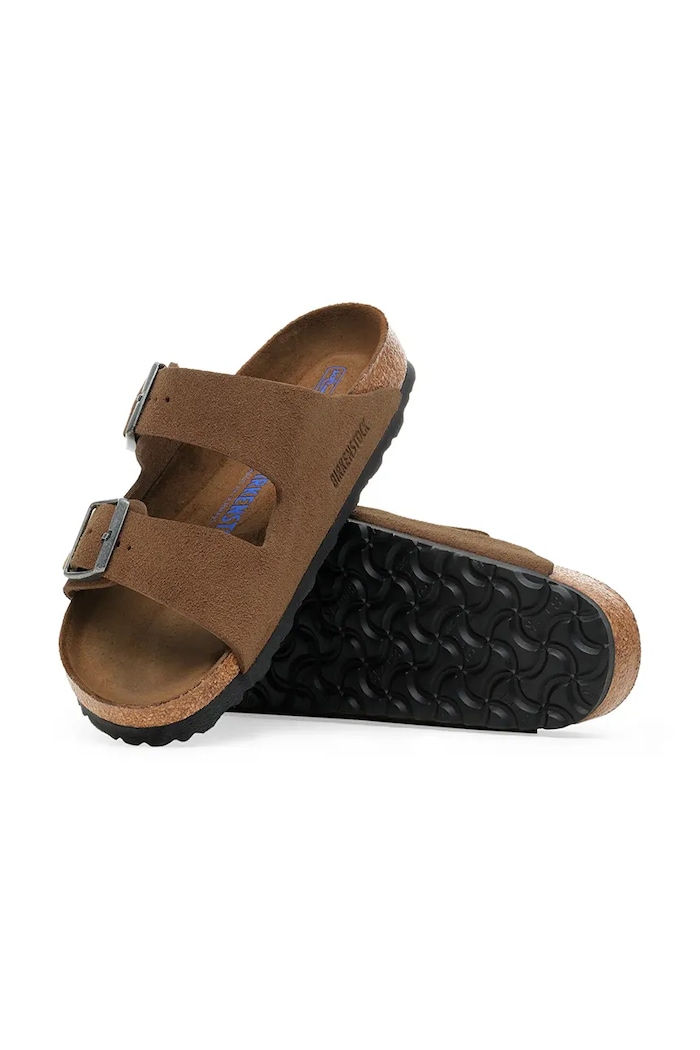 Natikače od brušene kože Birkenstock Arizona 1030865 smeđa