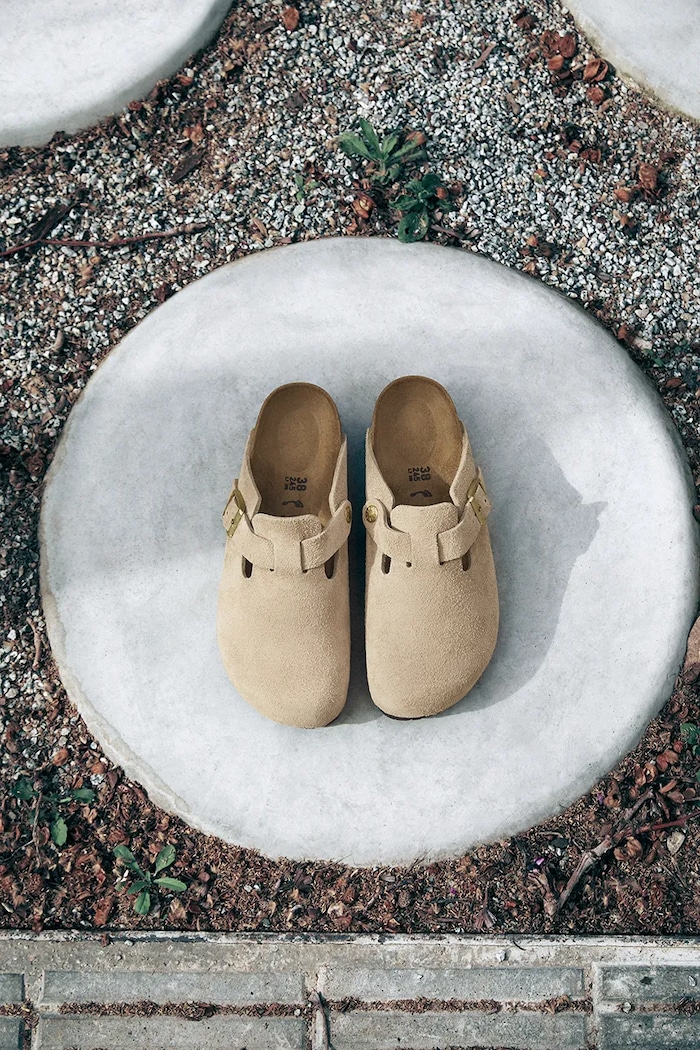 Natikače od brušene kože Birkenstock Boston 1030883 bež