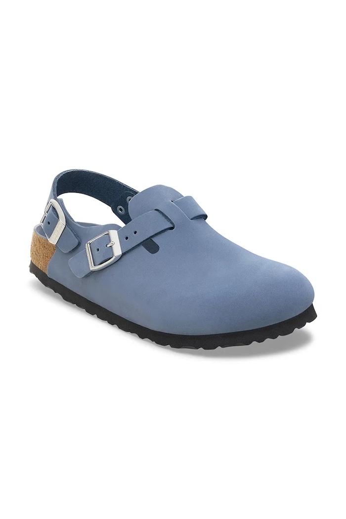 Birkenstock klapki nubukowe Tokio HEX 1030478 niebieski AW25