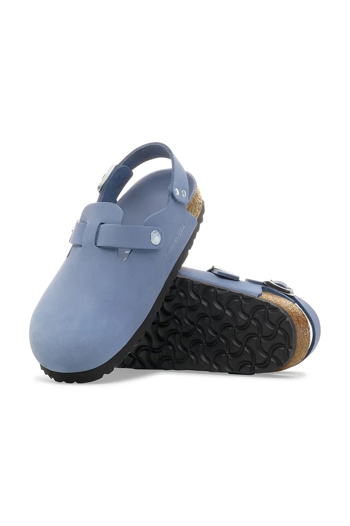 Birkenstock klapki nubukowe Tokio HEX niebieski 1030478
