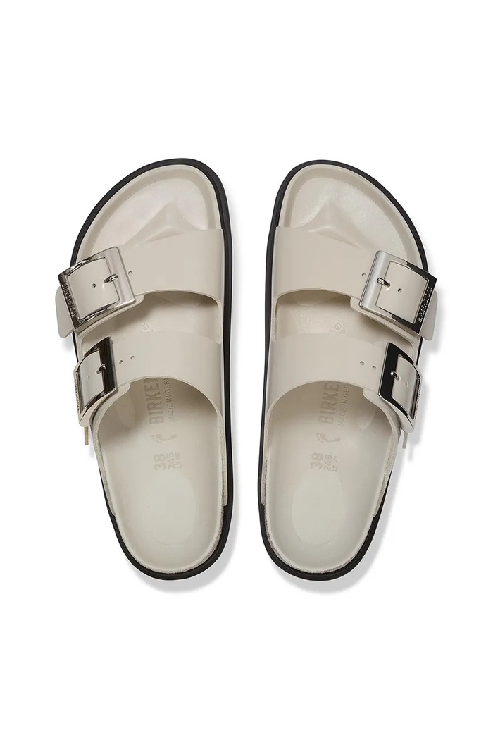 Kožne natikače Birkenstock Arizona Droplet Buckle bež 1030326