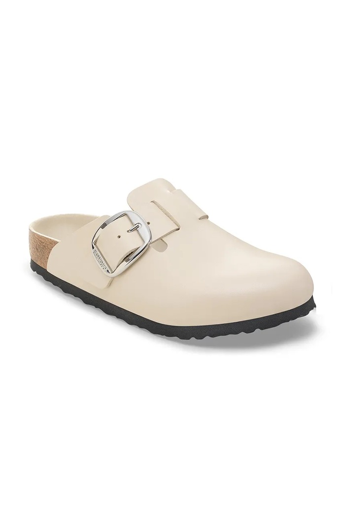 Birkenstock șlapi de piele Boston HEX 1030905 bej AW25