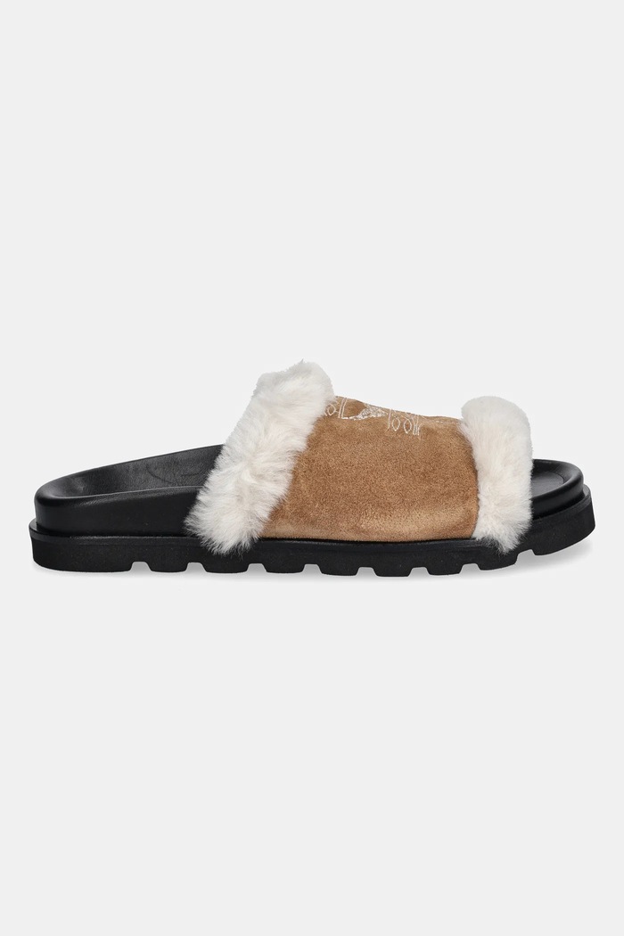 Semišové šľapky ZADIG&VOLTAIRE Teddy SWCT02081 hnedá AW25