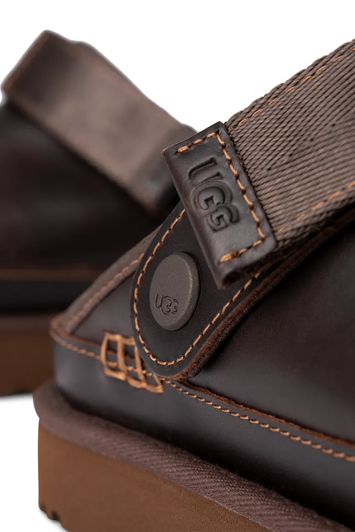 Kožne natikače UGG Goldenstar Clog Lthr Regen 1167536.IWD smeđa