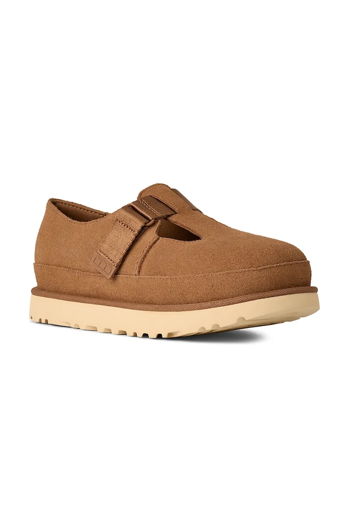 Semišové poltopánky UGG Goldenstar Mary Jane 1171506.CHE hnedá AA00