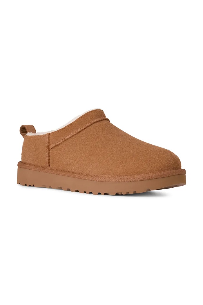 Παντόφλες σουέτ UGG Classic Micro 1173891.CHE καφέ AA00