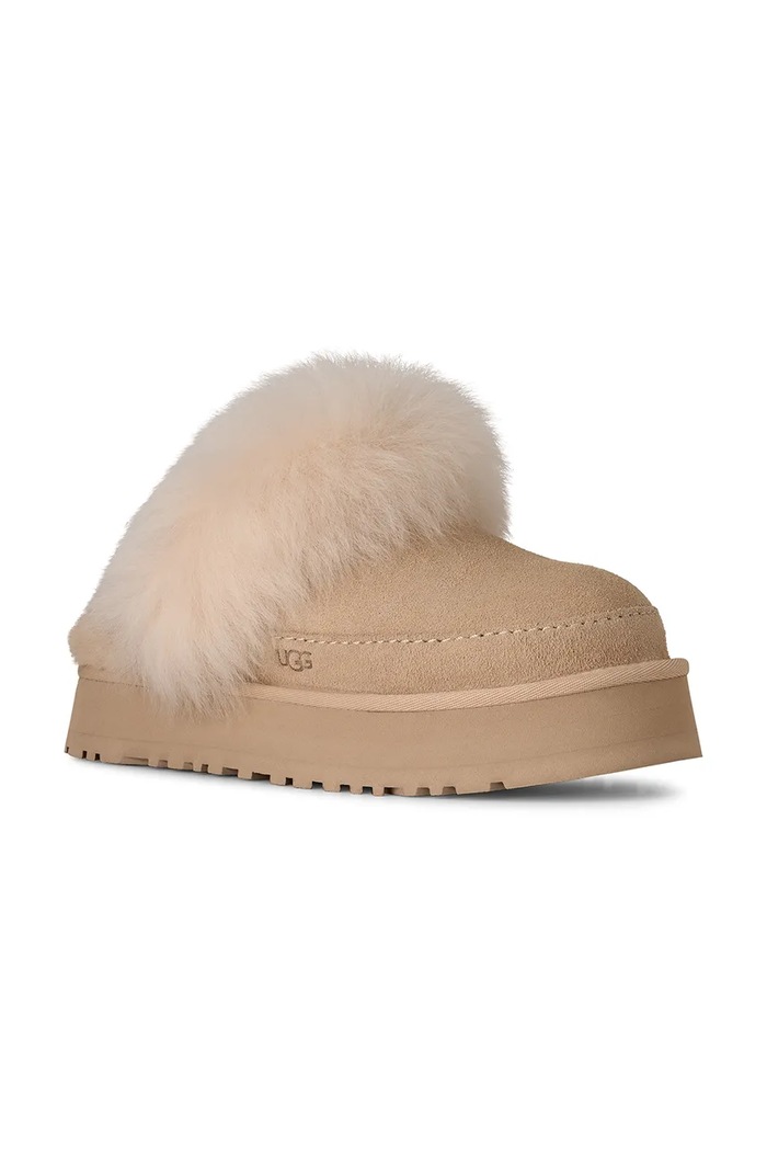 Παντόφλες σουέτ UGG Disquette Chalet 1173930.SNDCS μπεζ AW25