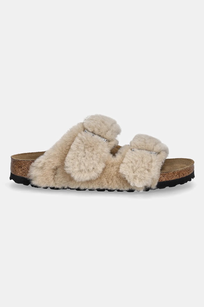 Birkenstock Kapcie Arizona Shearling Upper 1030275 beżowy AW25