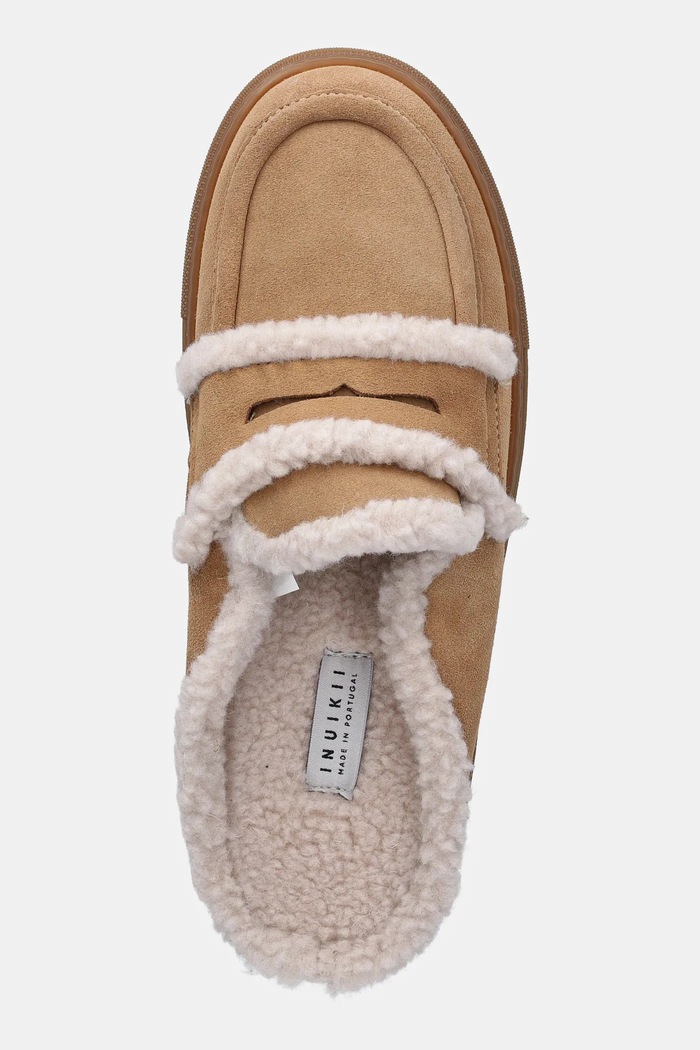 Παντόφλες σουέτ Inuikii Mule Wool μπεζ 1004.017.0011.251